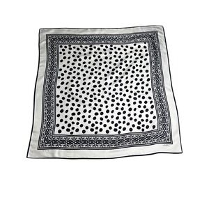 Vintage Sulka Silk Scarf 34x34 Polka Dot Hand Rolled Made in England
